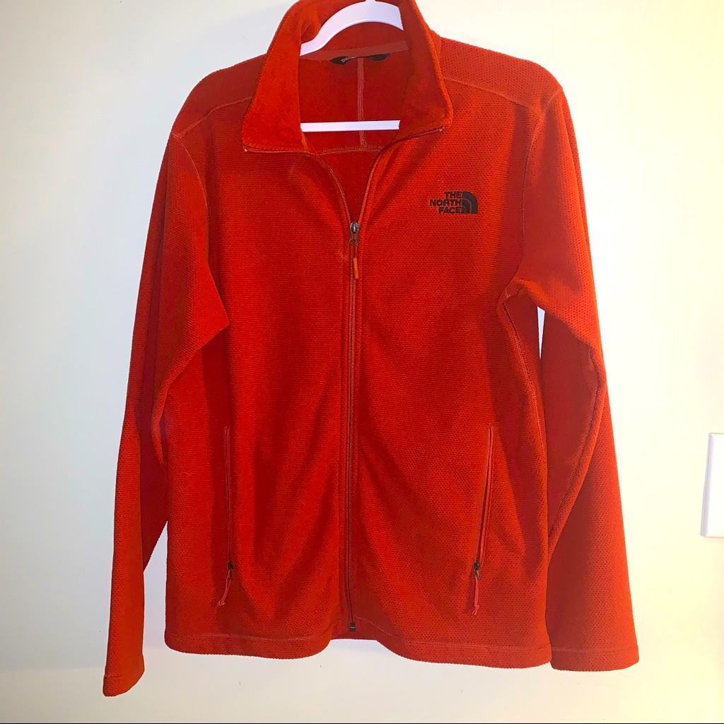 The North Face Waffle Pattern Burnt Orange Jacket Size Medium
